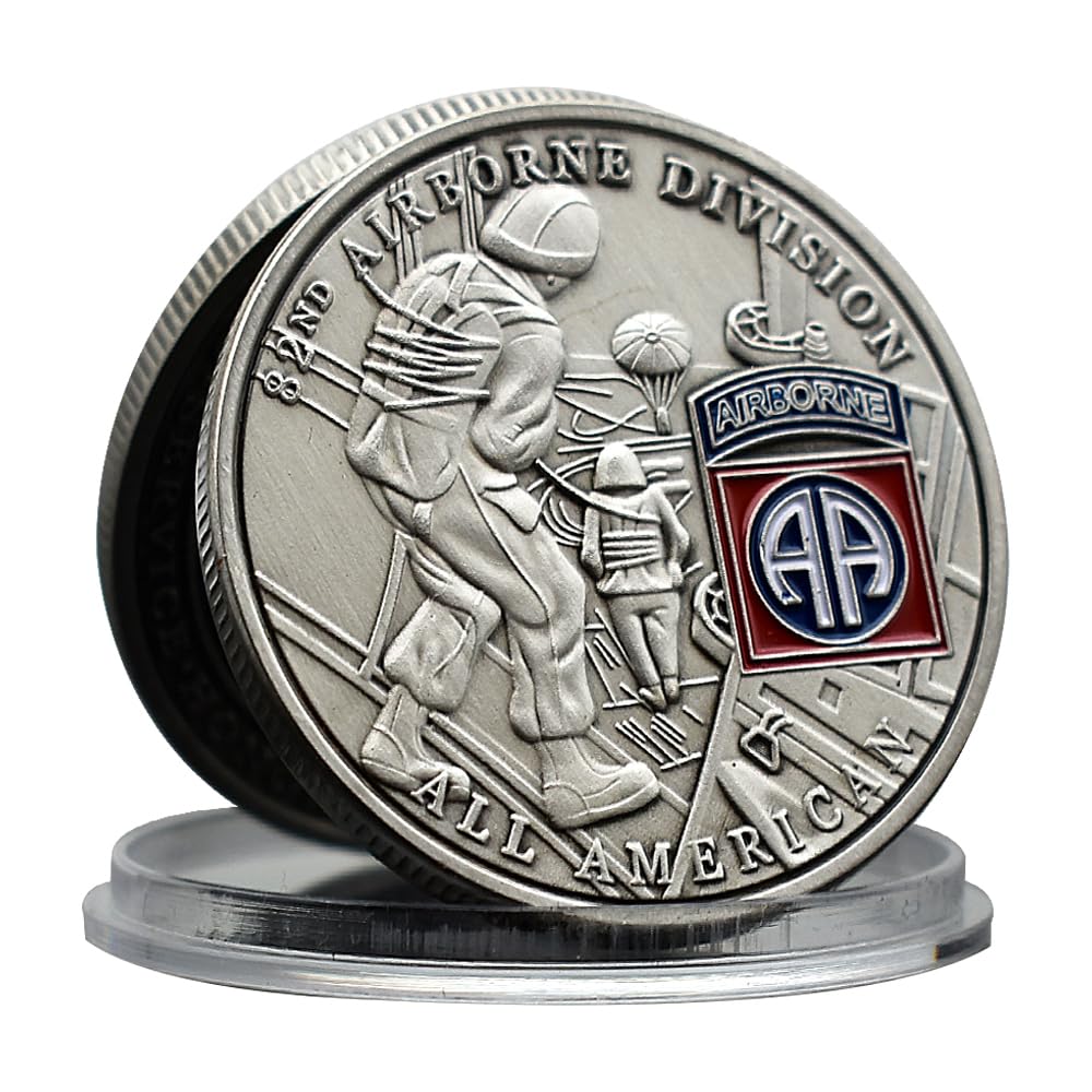 American 82nd Airborne Division Challenge Coin Metal Crafts Military Commemorative Coin Collection Gift