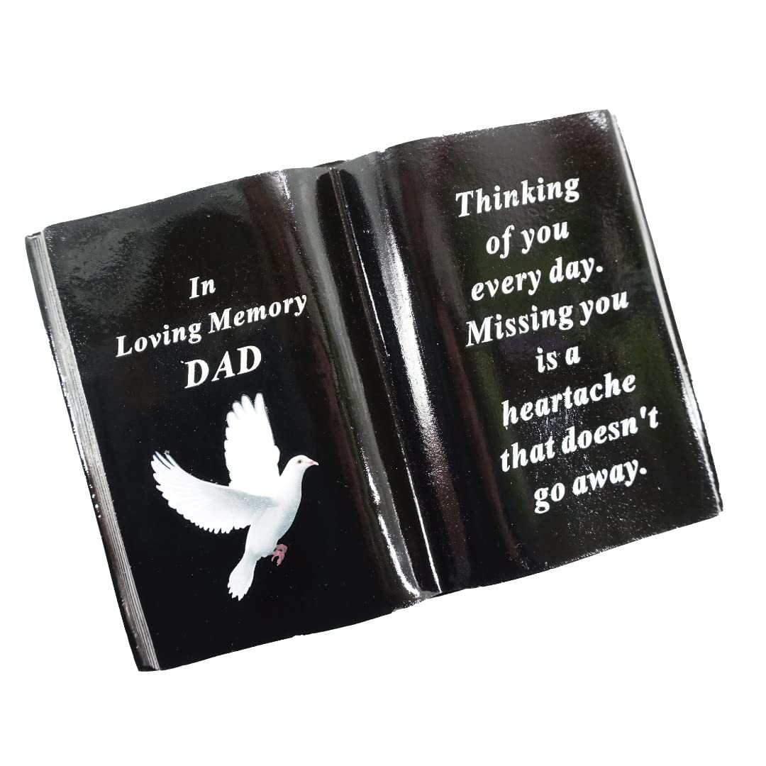 Angraves Dad Dove Bird Peace Black Graveside Book Memorial Ornament