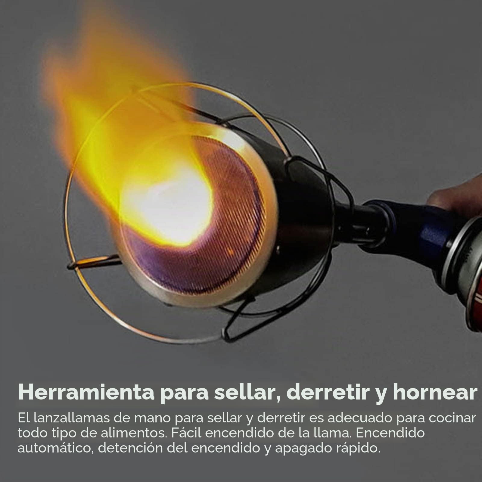 Accesorio de Antorcha Culinaria, Antorcha de Cocina de Fusión sin Humo, de Acero Inoxidable, Lanzallamas de Acero Inoxidable para el Desgaste de la Sopa, para el Hogar, Cocina BBQ
