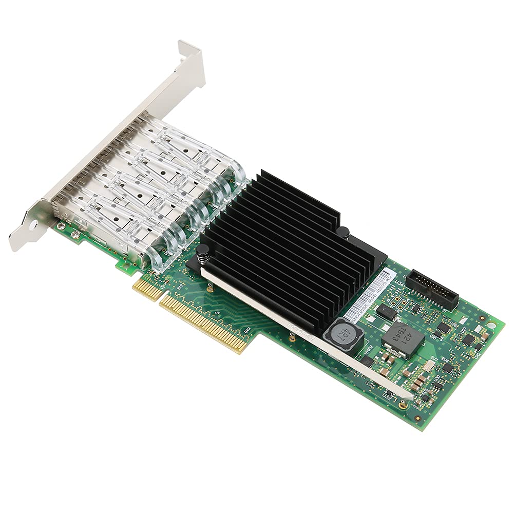 Adattatore per Scheda di Rete in Fibra Ottica 10G con stabilità a 4 Porte per connettività Server Ad Alta velocità e Trasmissione 10G