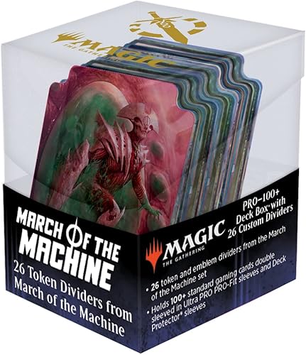 Ultra Pro - Caja de cubierta de March of the Machine de más de 100 pies. Palma brillante, despertador del alma para MTG, almacena y protege tarjetas