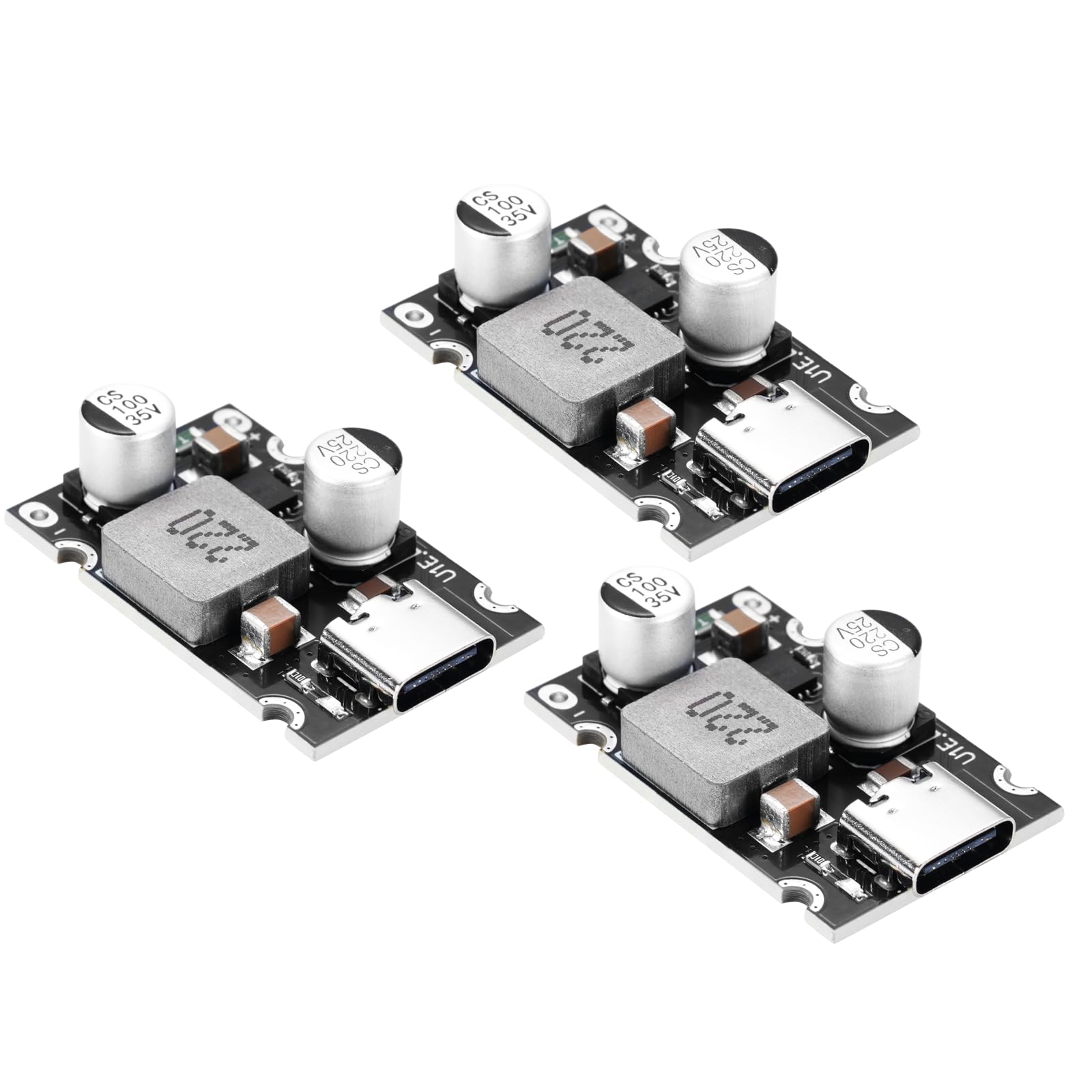 Lot de 3 modules de charge rapide PD65W, 12 V-30 V vers USB-C PD3.1 QC3.0 avec port de type C, convertisseur USB Buck DC-DC, module Step Down pour charge rapide du téléphone - 1