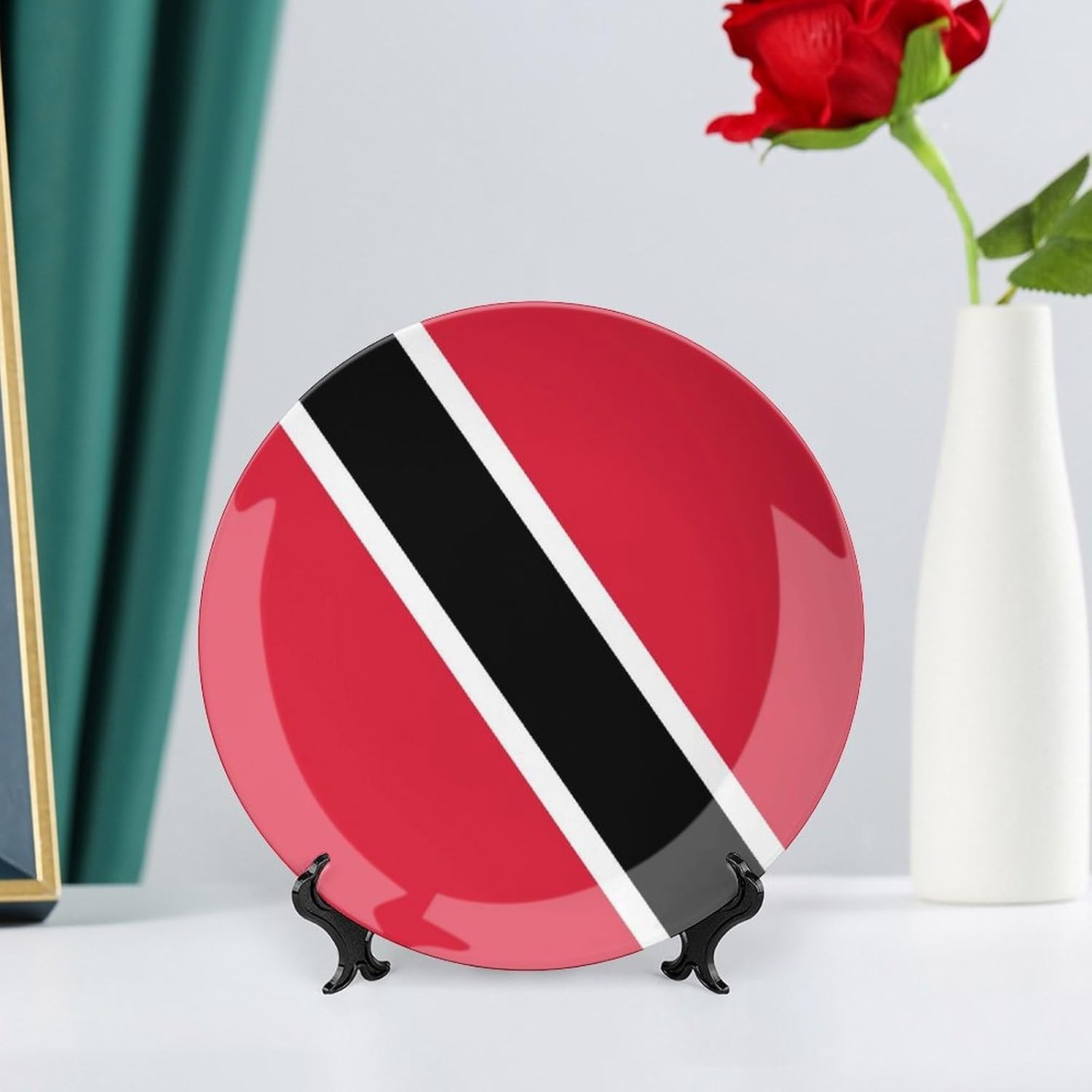 Trinidad Flag Bone China Decorative Porcelain Plates Dinnerware Ornaments