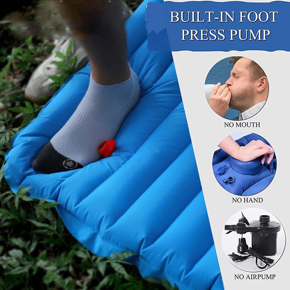 Materassino Campeggio Autogonfiabile Materasso Campeggio Gonfiabile Ultraleggero Impermeabile con Cuscino Pompa Integrata, per Campeggio, Trekking, Viaggio, Backpacker, Tenda