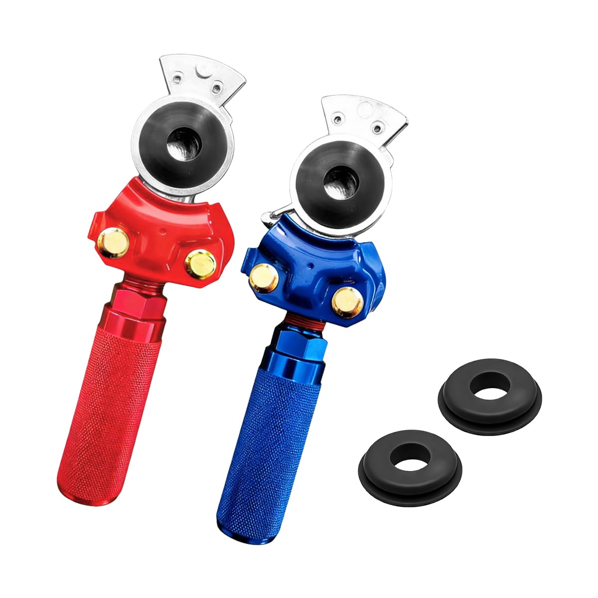 2PCS Car Glad Hand Grip Set with Seal, Aluminum Alloy Emergency Service Gladhand Extension Handles Kit, Air Hose Brake Coupling Connectors, Universal for Semi Truck RV Trailer Tractor