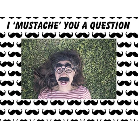 6x4 Party Photo Cardboard Easel Frames - I Mustache - Pack of 20 Cover