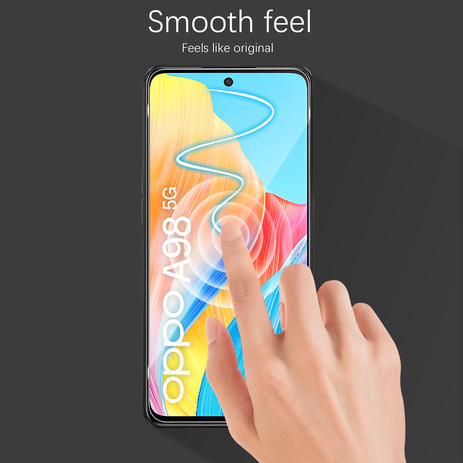 Dabuu Panzerglas Displayschutzfolie Für Oppo A98 5G – 2x Display + 2x Kameraschutz, 9H Härte, Blasenfrei, Transparent