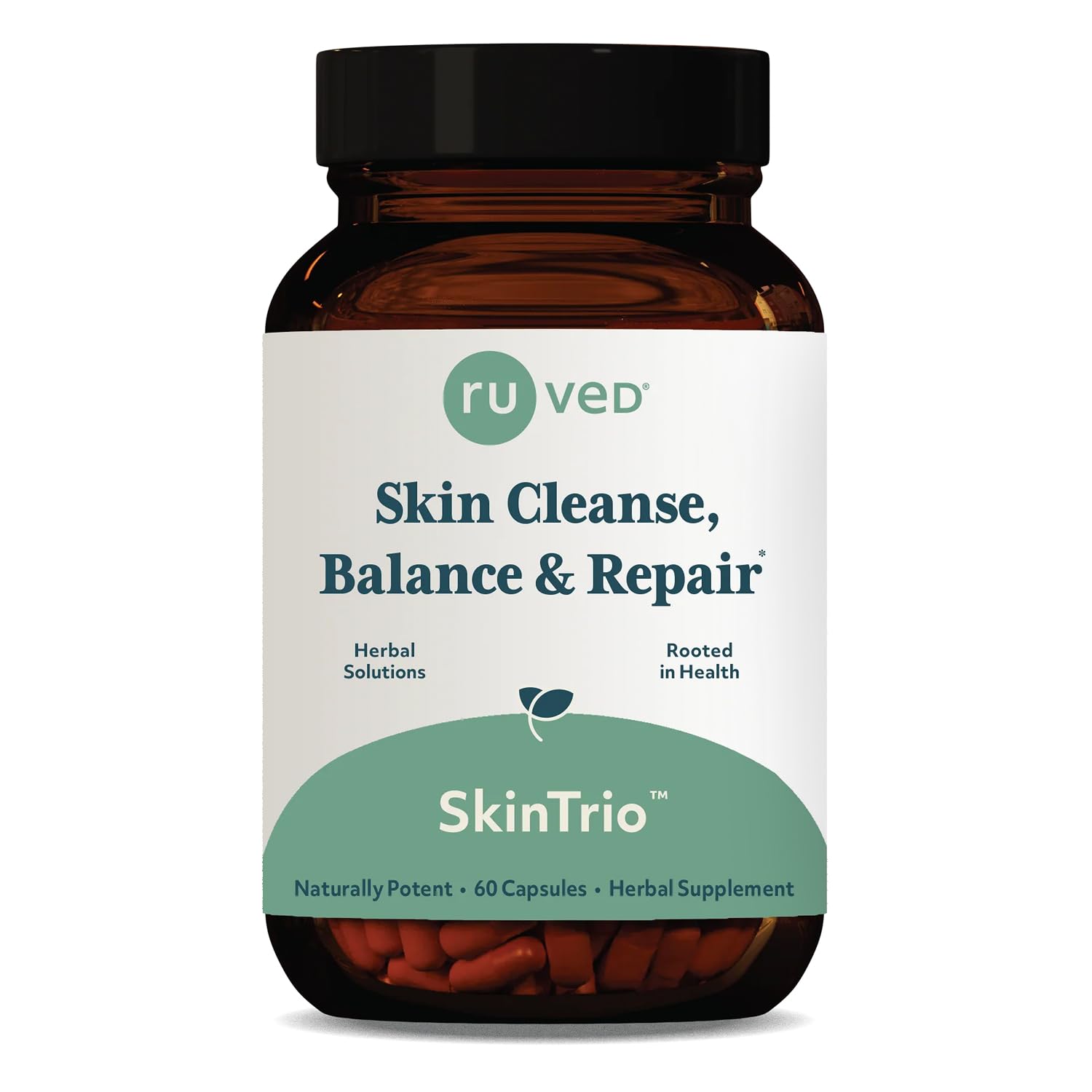 ruved SkinTrio, Skin & Microbiome Support Supplement, 60 Servings