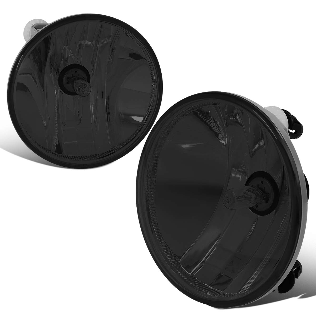 Auto Dynasty Front Bumper Driving Fog Lights Compatible with Silverado Colorado Tahoe Sierra Canyon Yukon 07-19, Driver and Passenger Side, Smoke Lens