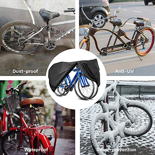 Bike Cover for 2-3 Bike Waterproof Outdoor Bicycle Cover with Lock Hole for Mountain Road Bikes