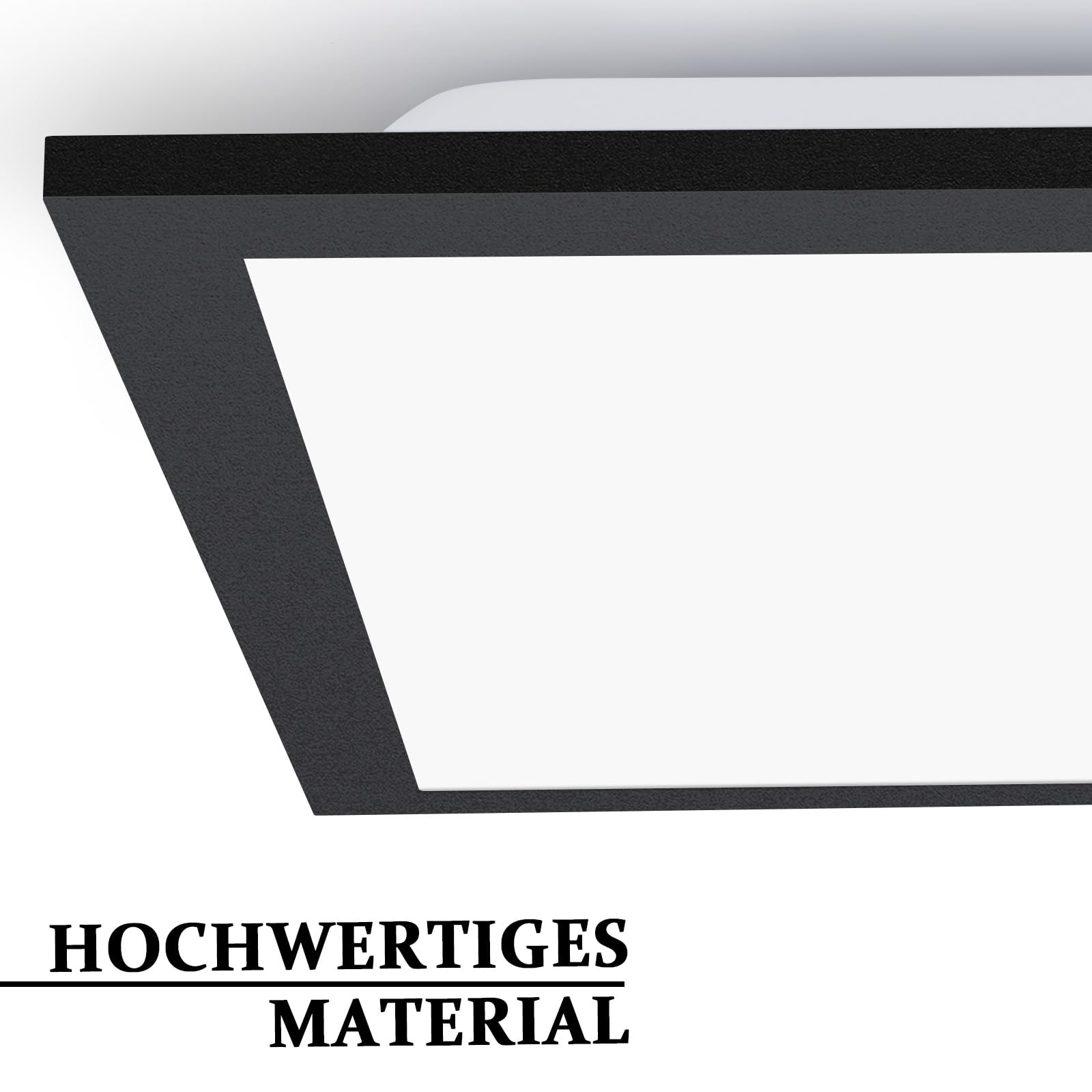 CBJKTX LED Panel 120x30 Dimmbar - Deckenpanel Lang RGB Farbwechsel Büro | Deckenleuchte Flach mit Fernbedienung Bürolampe Decke 39W Schwarz Groß Rechteckig Deckenlampe für Wohnzimmer Korridor Garage