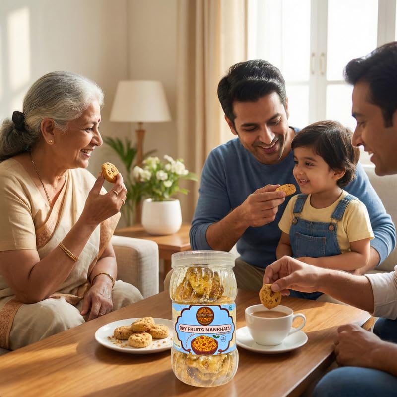 Image of MumMum Treats Dry Fruit Nankhatai | Traditional Indian Tea-Time Snack | Craving Snack for All Ages | All-Time Delight Biscuits & Cookies
