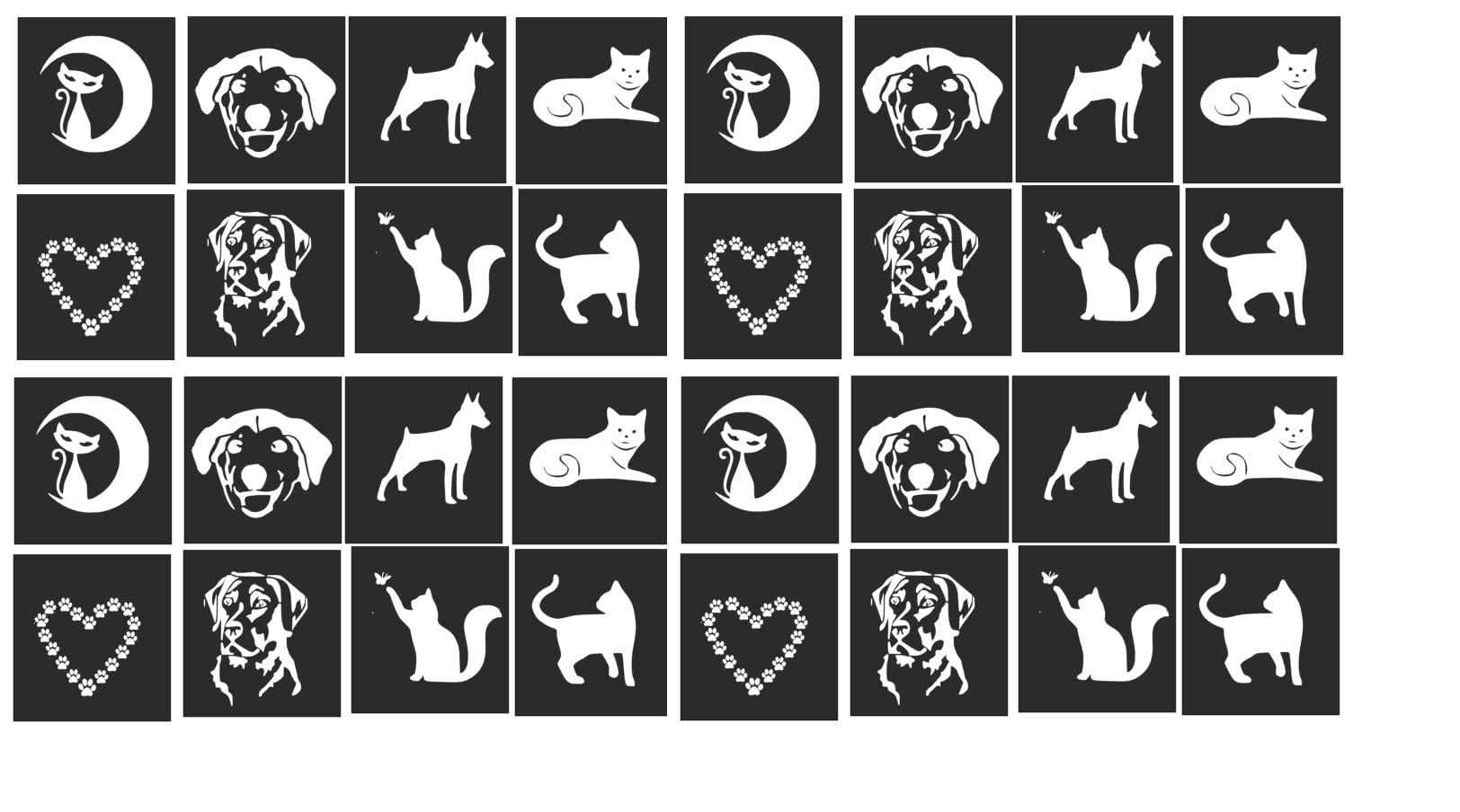 Cat Kitten Collection (Cat Tattoo Stencil # cat Dog)