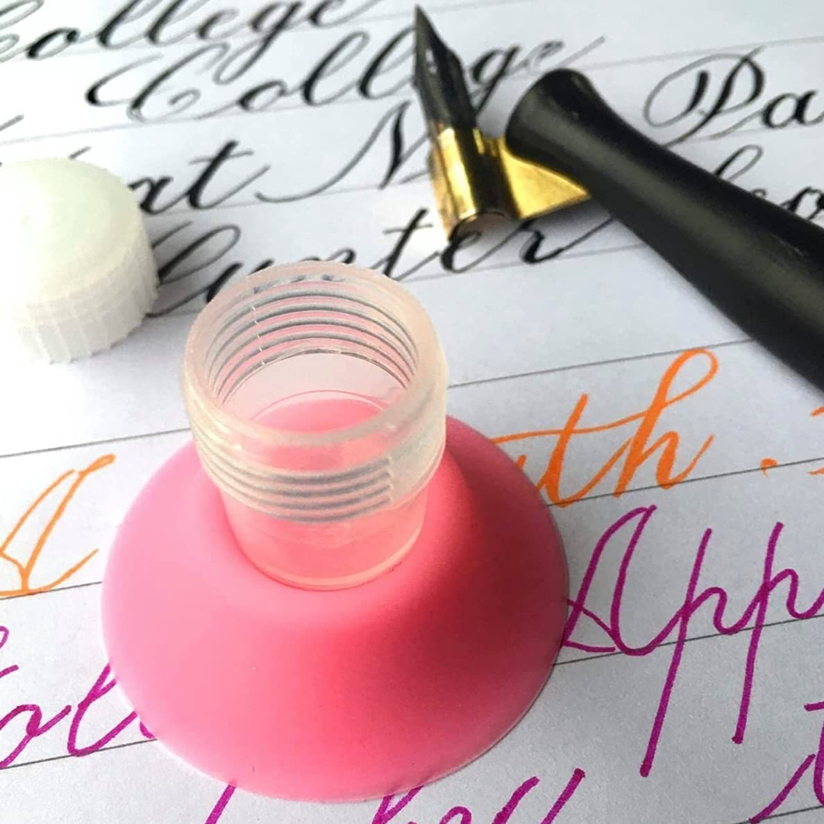 Ink Wells for Calligraphy Nib Organizer, Set of 2 Inkwells for Nib Storage - Image 4