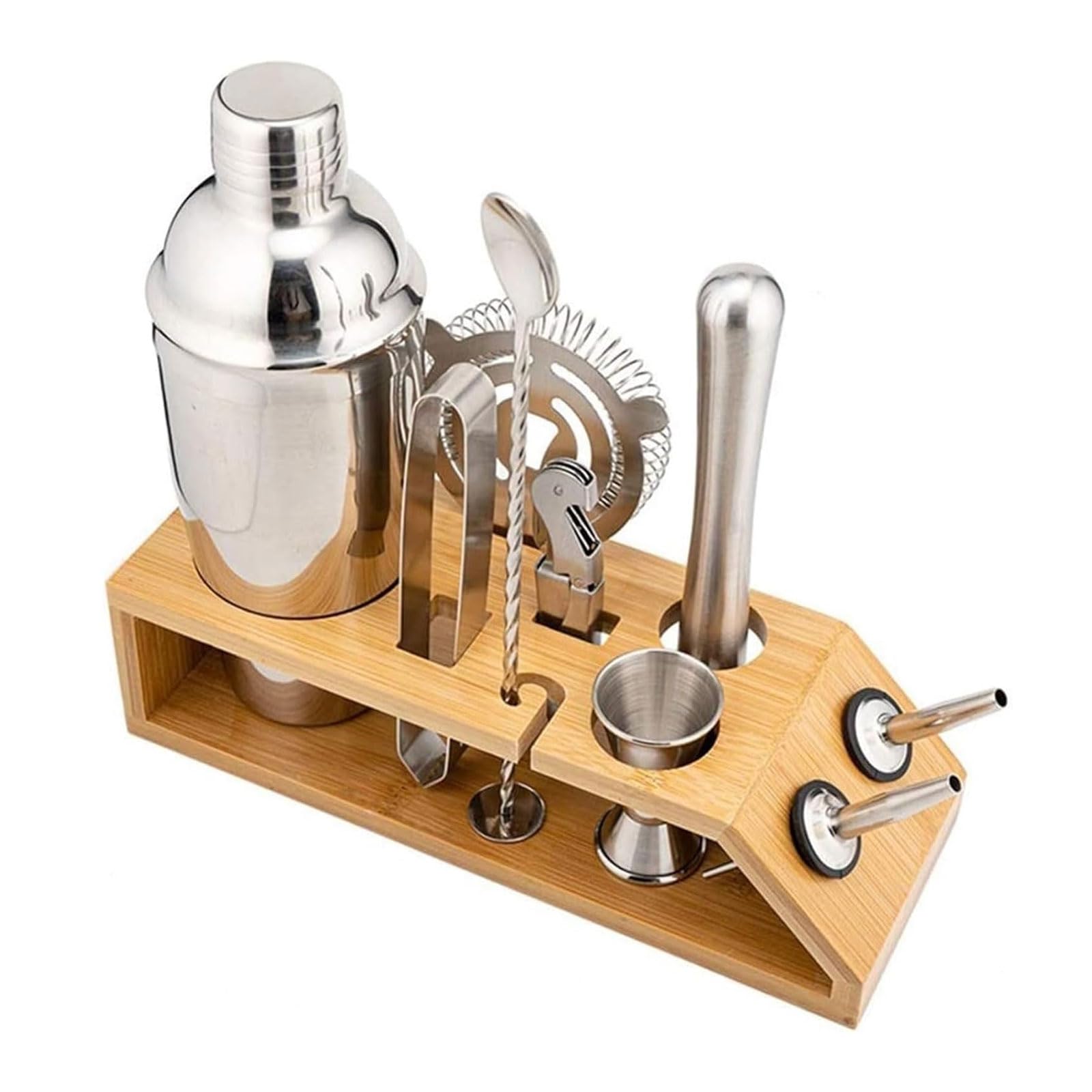 Kit de Barman à Domicile 9 pièces en inox, cadeau cocktail idéal