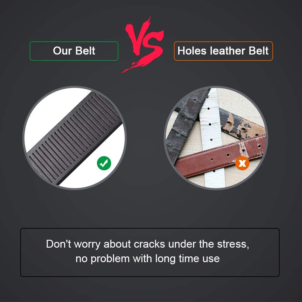 flintronic ® Cintura da Uomo in Pelle con Fibbia Automatica, Moda Cintura a Cricchetto 3.5cm * 130cm, con Portachiavi e Confezione Regalo