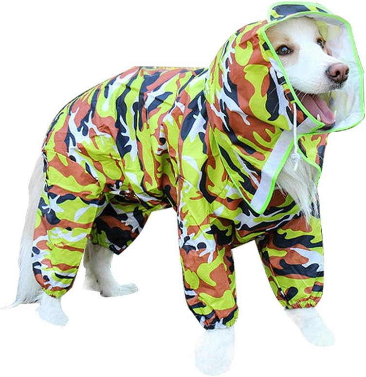 camo dog raincoat