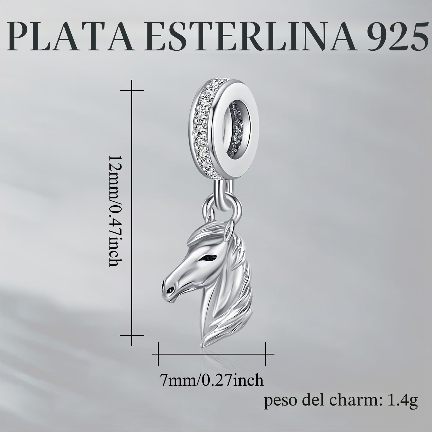 Odinstone Charm 925 Plata Charm Abalorios Bead Ajustar Pulsera Colgante San Valentín Día de la Madre Joyas para Mujeres Damas Niñas Madre Hija Novia