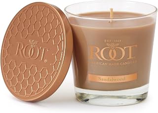 Root Candles Scented Candles Honeycomb Veriglass Premium Handcrafted Beeswax Blend Candle, Small, Sandalwood