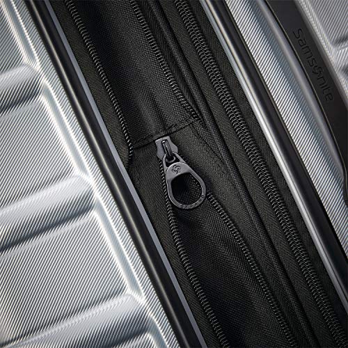 Samsonite Omni 2 Hardside Expandable Luggage with Spinner Wheels, 2-Piece Set (Carry on/Large), ARCTIC SILVER by Samsonite - Used condition - Image 4