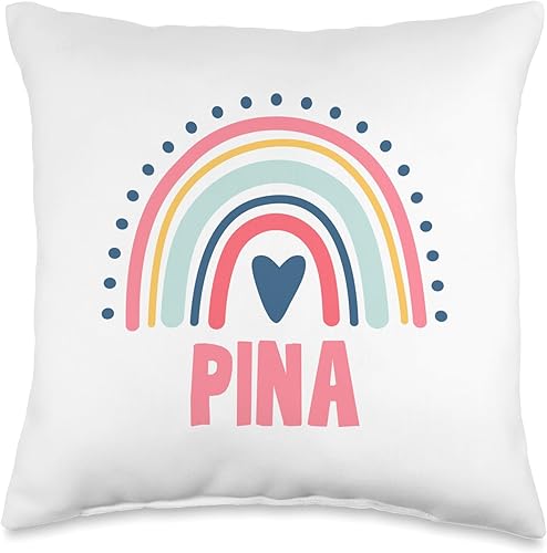 Pina Name Custom Woman Myth Legend Pink Birthday Party Throw Pillow, 16x16, Multicolor
