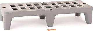 Metro Bow-Tie Dunnage Rack - NSF Listed Heavy-Duty Polymer Plastic Storage Rack for Food Service, Commercial, Professional Use - 60"L x 22"W x 12"H - 3000 lbs. Capacity - Grey