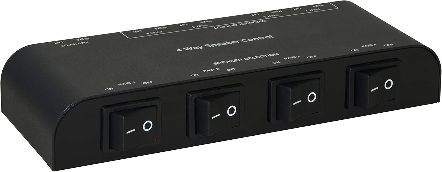 Amazon.com: Xtrempro 61050 2 to 4 Way Speaker Switch, 1 in 2 Out to 1 ...