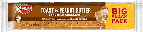 Miniatura 2 de Keebler Toast & Peanut Butter Sandwich Crackers Snack Pack, 1.8 onzas (paquete de 12)