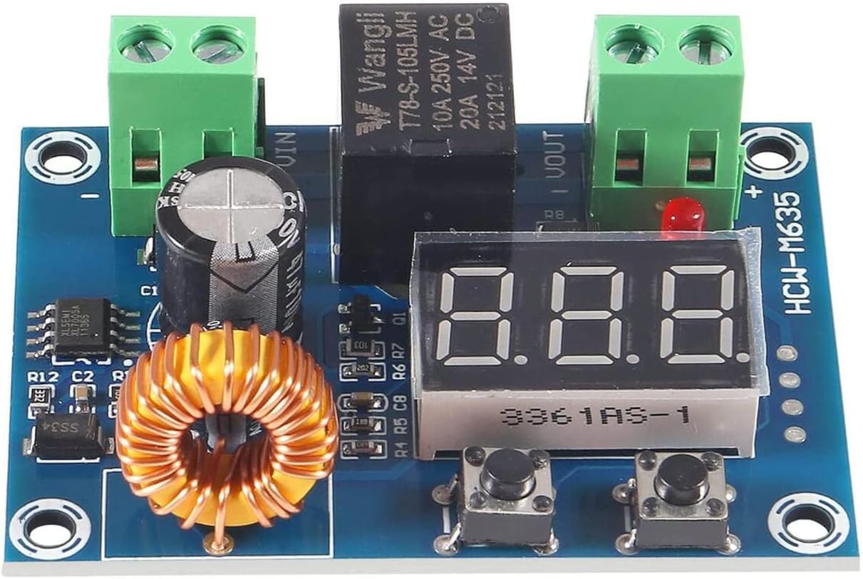 2 Pack XH-M609 Low Voltage Cutoff Module 12V-36V Digital Display Battery Undervoltage Protection Switch Over Discharge Disconnect Relay for Lithium and Lead-Acid Battery Charging Systems - Image 6 thumbnail