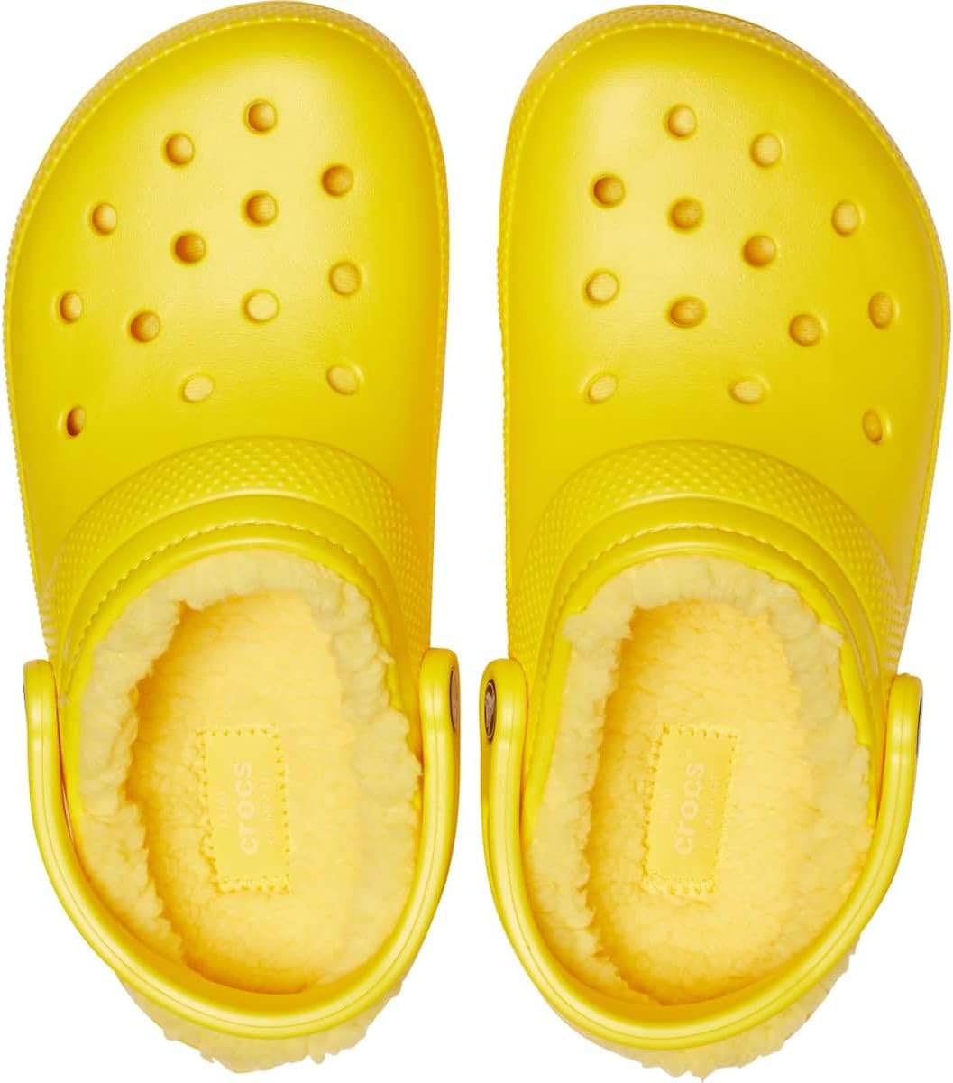Crocs Unisex-Adult Classic Lined Clog 14 Women/12 Men Lemon/Lemon