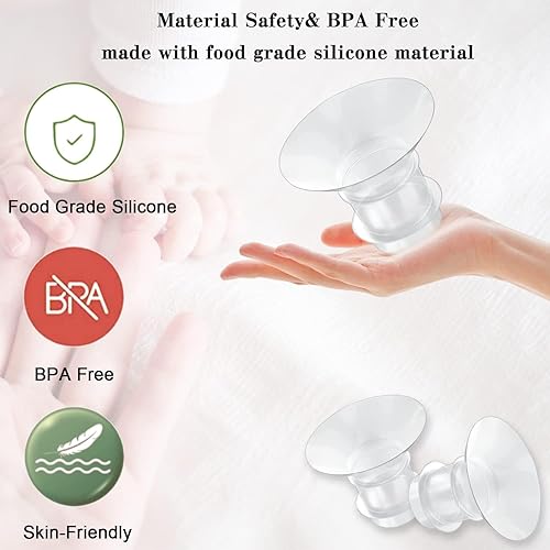 Miniatura 3 de Insertos de brida de 0.827 in, 8 piezas, compatibles con Momcozy S12 proS9 proS9S10S12MedelaTSRETESpectraBellabababy, etc. Extractor de leche