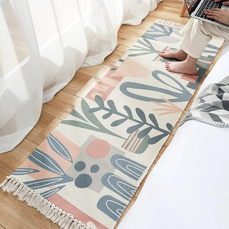 Slazie 2x5 ft Printed Bed Runner |Printed Rug| Handwoven Pure Cotton Printed Carpet for Bedroom, Living Room & Home Décor|pr018-picture-12