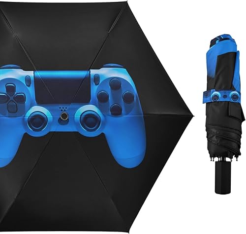 Miniatura 2 de Paraguas plegable para sombrilla, reforzado resistente al viento, impermeable, portátil, compacto, anti-UV, protección contra la lluvia, para viajes