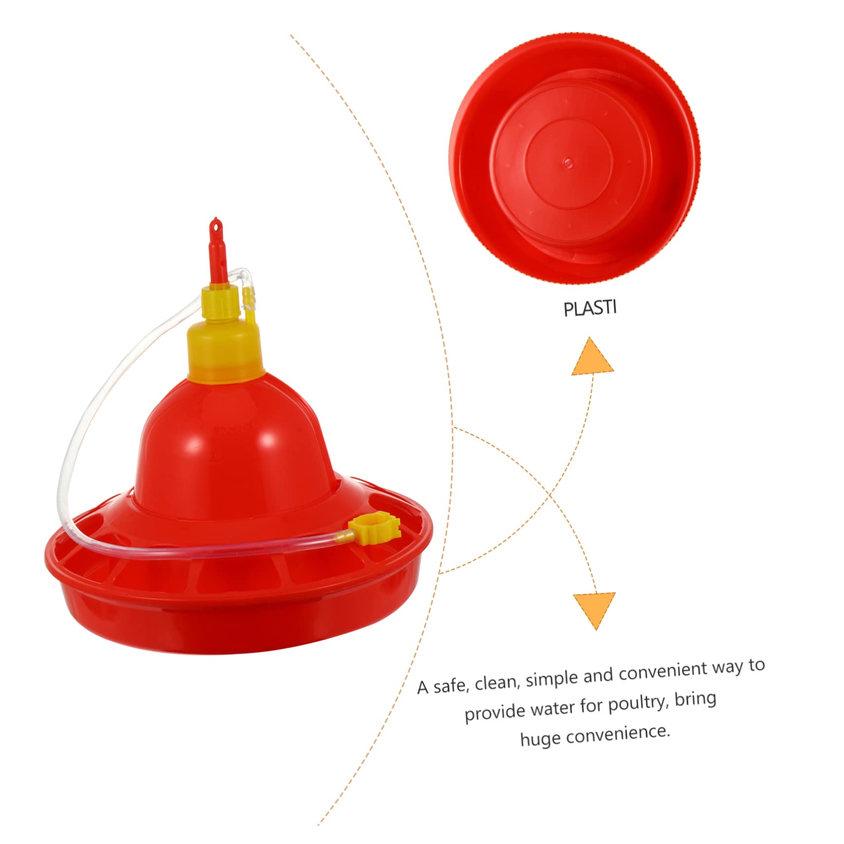 VANZACK Mangiatoia Automatica per Pollame in Plastica, Flusso D’acqua Costante e Resistente al Calore, per Galline e Uso in Allevamento All’aperto