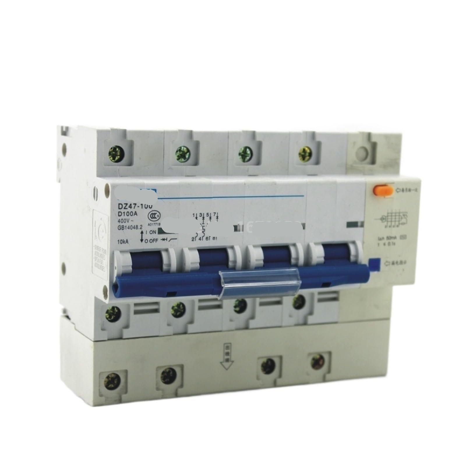 DZ47LE 4P 100A D Tipo 400V~ 50HZ/60HZ Interruttore differenziale con Protezione da sovracorrente e perdite