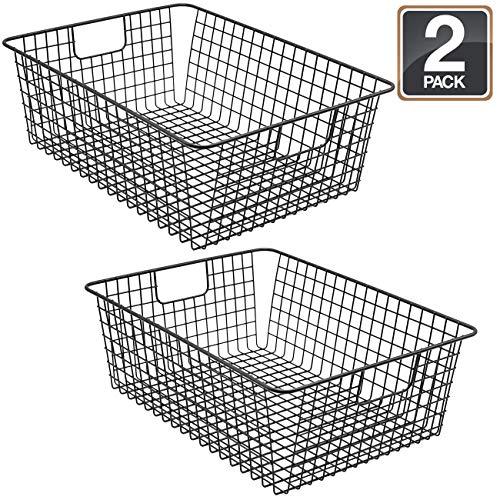 Image of Sorbus Metal Wire Baskets Storage Bin Organizer for Food Pantry, Freezer, Kitchen, Laundry Room, Basket organizers for Home, Bathroom, Closet Organization, Iron Metal