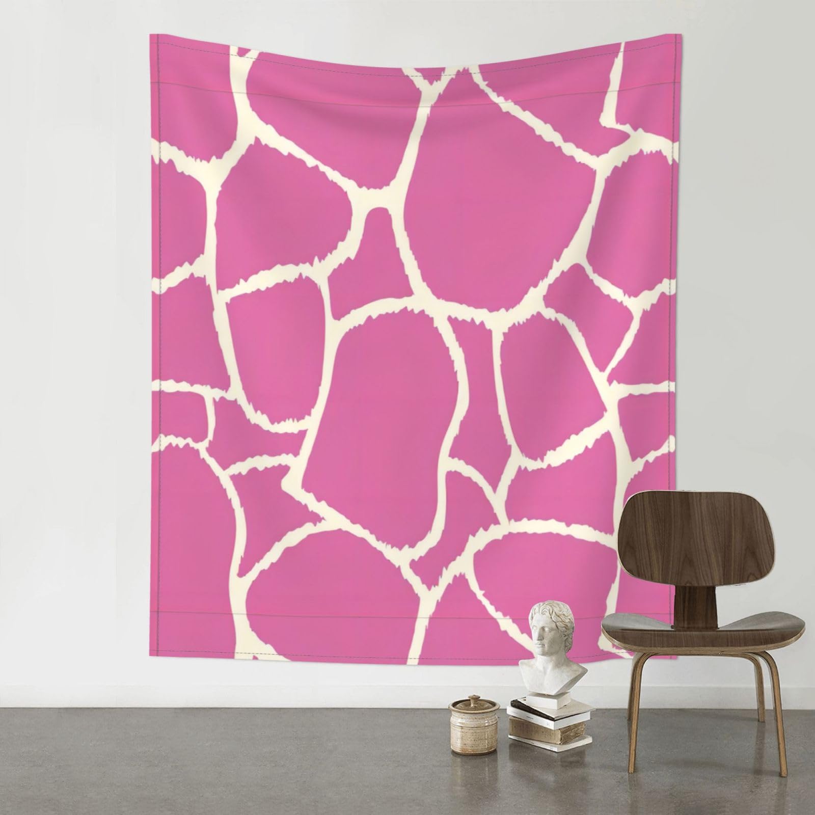 YYHHAOFA Pink Giraffe Texture Prints 60x51in Wall Tapestry - Durable Polyester Throw Blanket for Dorm Decor, Beach Picnics & Versatile Room Layering