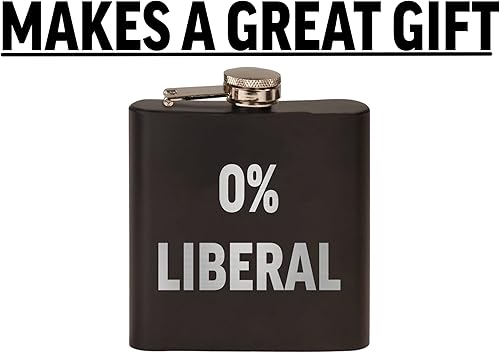 Miniatura 4 de Rogue River Tactical Divertido frasco de cadera de acero inoxidable con broma liberal 0% de alta calidad, color negro mate, es un gran regalo para