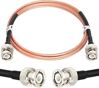 BNC Cable 6FT, 50 Ohm BNC Cable BNC Male to BNC Male Cable BNC RG316 Antenna Cable for Antenna Scanners or Handheld Ham Radios etc.