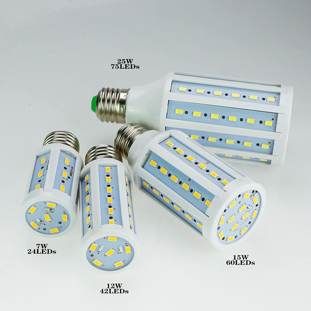 YSJX Lights 1-Pack LED Corn Bulb E27 5730SMD AC85-265V 7W 12W 15W 25W 30W 40W 50W Home Office — view 5