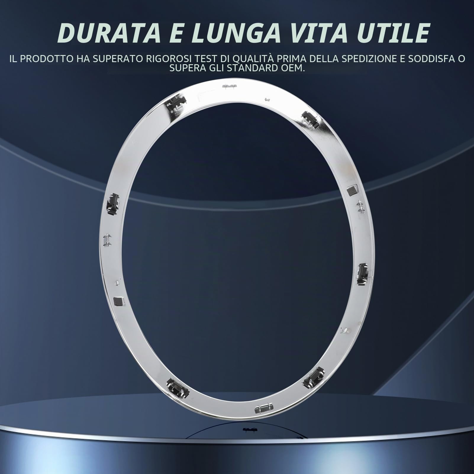2pacs Anello decorativo per faro compatibile con Mini Cooper F55 F56 F57 2014-2021 51137300631 51137300632 51712355791 51712355798 Argento