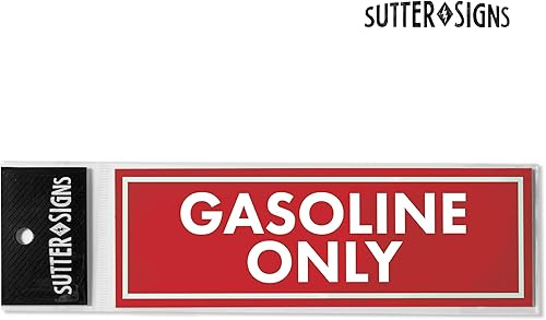 Miniatura 6 de Cartel adhesivo solo para gasolina, paquete de 3 unidades, adhesivo resistente a la intemperie para tu camión, tractor, bote de combustible