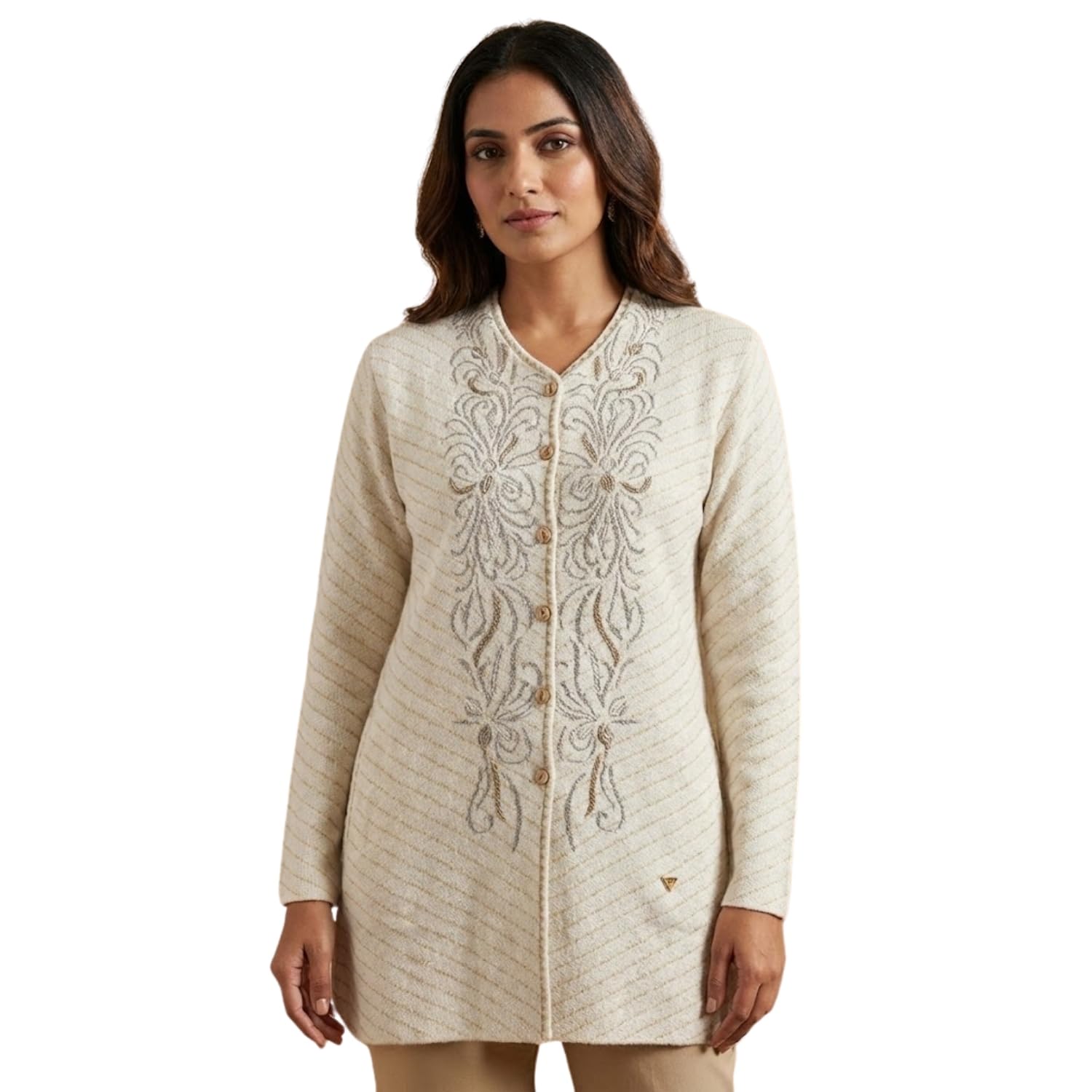i-bar Embroidered V Neck Formal Women Sweater-picture-54