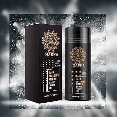 Hair Fibres Keratin 25g for Men Women, Hair Building Fibers for Thinning Hair, Hair Thickening Fibers Made from Natural Keratin, No Chemical, 5 Shades (Dark Brown)