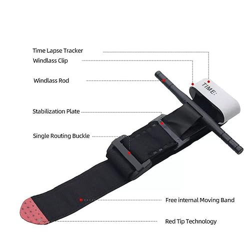 Miniatura 4 de HGHFHH Torniquete táctico aplicación militar de senderismo de emergencia médica, suministros de primeros auxilios, aplicación rápida con una mano,
