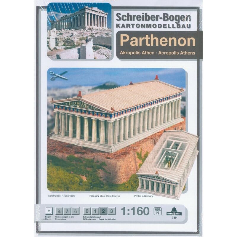 Schreiber-Bogen. Kartonmodellbau. Parthenon. Akropolis Athen