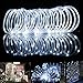 Produktbild TR Turn Raise 12M 100 LED Solar Lichterkette, IP65 Wasserdicht Led Lichtschlauch Aussen, Außenlichter für Hochzeit, Party und Weihnachten, Dekoration (Kaltweiß)