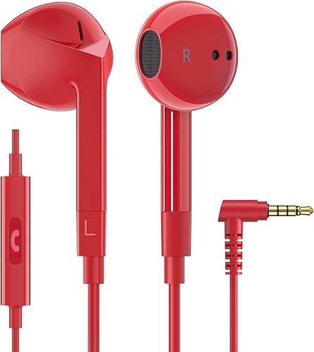 Miniatura 10 de LUDOS FEROX Auriculares con cable in-Ear, 5 años de garantía, auriculares con micrófono, cancelación de ruido con cable para conector de 3.5mm,