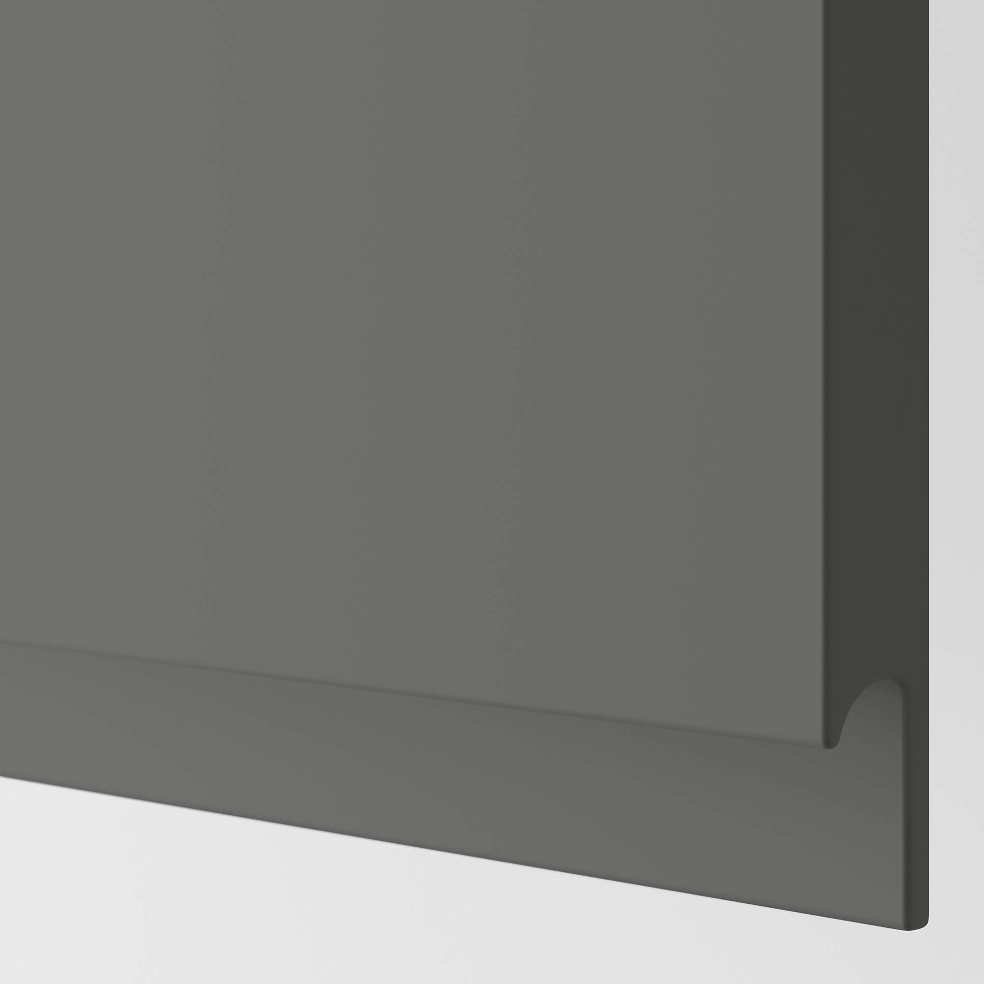 Protuning Metod Refrigerator/Freezer High Cabinet, Black/Voxtorp Dark Grey, 60x60x220cm on Fridge.com - View 2