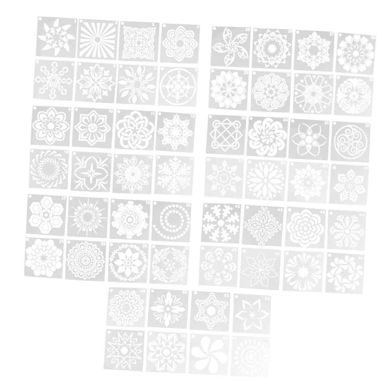 VILLCASE 112stücke Teiliges Mandala Schablonen Set Wiederverwendbare Malvorlagen Für Kreative Projekte Und Wandgestaltung Kunsthandwerk Schablonen Für Dekoration Und Malerei